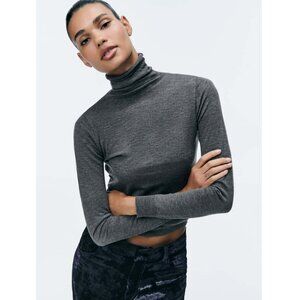 ZARA Funnel Neck Sweater Gray New with Tags! Size S